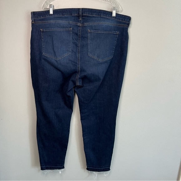 NYDJ Women's Ami Skinny Jeans Plus Sz 20W Dark Wash Raw Hem High Rise - Picture 9 of 10